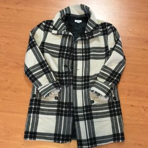 Obakki wool coat mid length made in Canada
